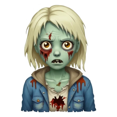 Zombie girl sticker