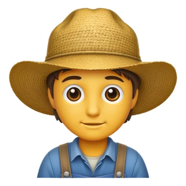 farmer hat sticker
