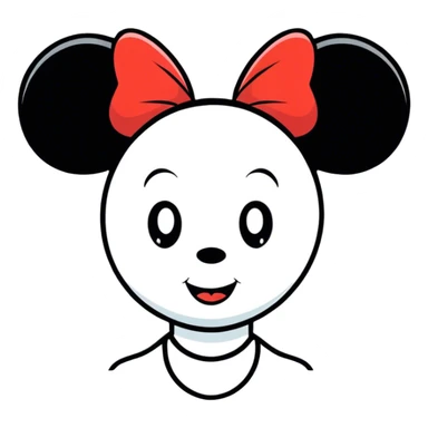 Woman wearing Mickey ears from Disney world  sticker