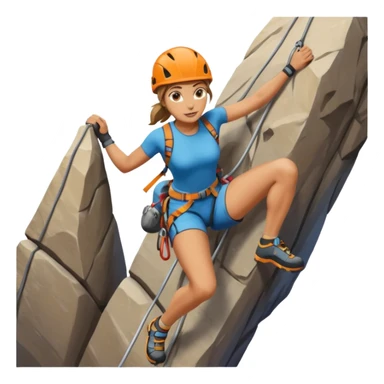 female climbing sticker
