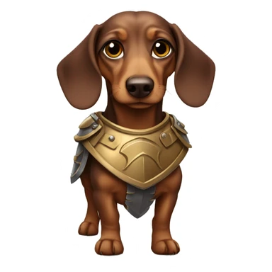 A dachshund gladiator  sticker
