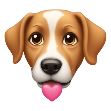 Dog with Hearts in his eyes sticker