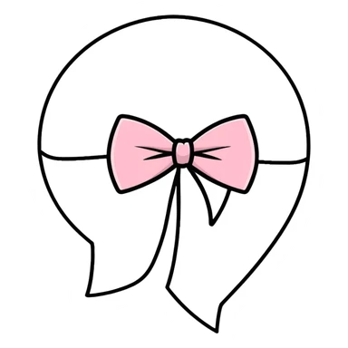 Make a pink bow sticker sticker