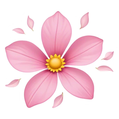 Light pink flower petals falling gently in the wind sticker