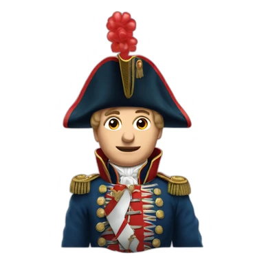 Napoleon with birthday party hat sticker