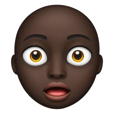 make this emoji 😵 black but the eyes and the mouth should be withe no it should be the same sticker