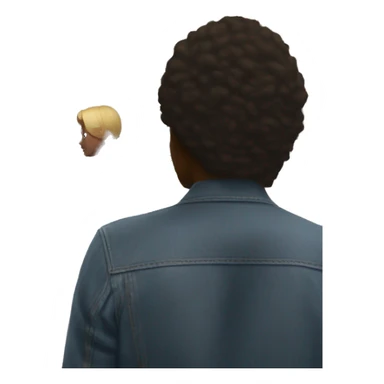 person with their back turned looking at art on the wall sticker