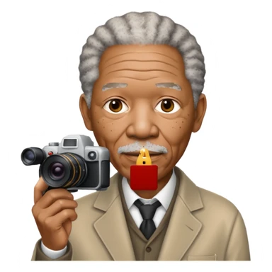 morgan freeman with camera sticker