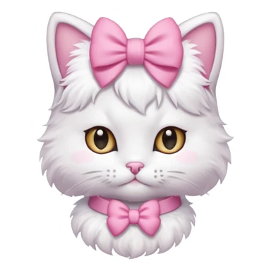 Kitty with pink bow  sticker