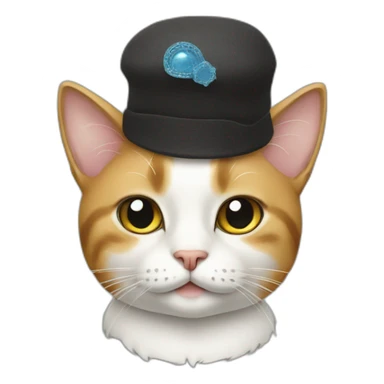 Cat wearing a kippah sticker