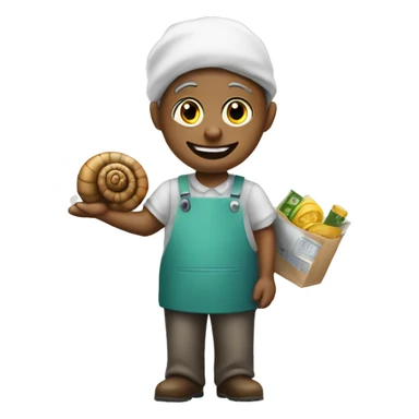 Snail cashier sticker