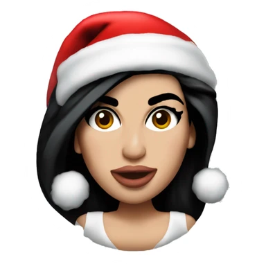 Amy Winehouse with santa hat sticker