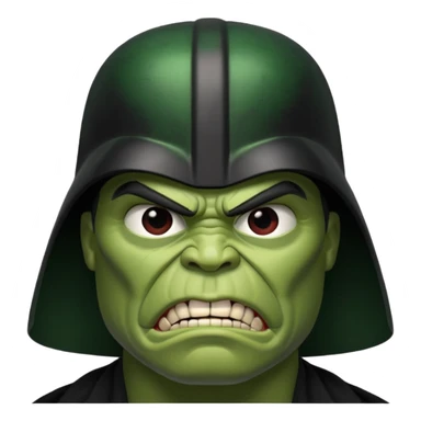 hulk darth vader com o capacete dele sticker