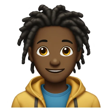 Black 14 year old black boy with dread locks sticker