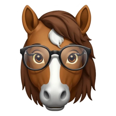 Horse with glasses sticker