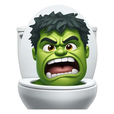 hulk head in toilet sticker
