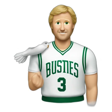 Larry Bird Christmas sticker