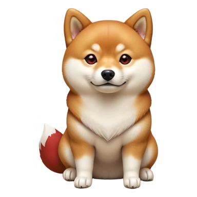 Cinematic Noble Shiba Inu Portrait Emoji, Poised and regal, with a compact, agile build and a well-groomed fur of vibrant red with a creamy underbelly, deep-set soulful brown eyes, Simplified yet sharp and sophisticated features, highly detailed, glowing with a soft, dignified glow, high shine, intelligent and spirited, stylized with an air of elegance, focused and attentive, soft glowing outline, capturing the essence of a watchful and confident companion, so majestic it feels as though it could prance out of the screen with effortless authority! sticker