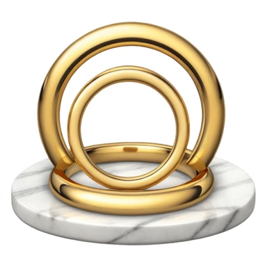 Rings on marble plate sticker