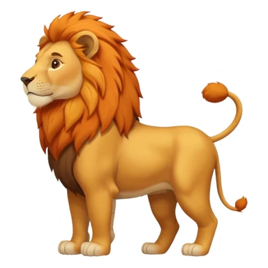 FULL BODY panthera leo male style wild, full flat  cute side profile design in 3d soft l centered composition cartoon style128x128 pixels
1 tail sticker
