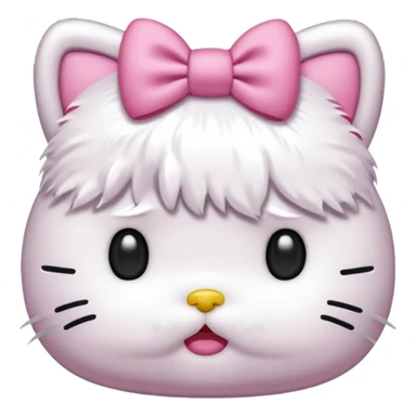 Hello Kitty with furrowed brows and frown sticker