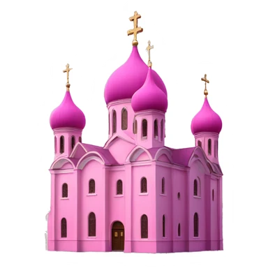 Big Pink orthodox church  sticker