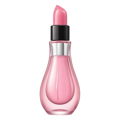 Gisou lip gloss, glass bottle with two sets of curves, light pink colour sticker