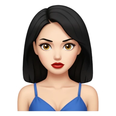 “Emoji girl, femme fatale, black hair. megan fox vibes sticker