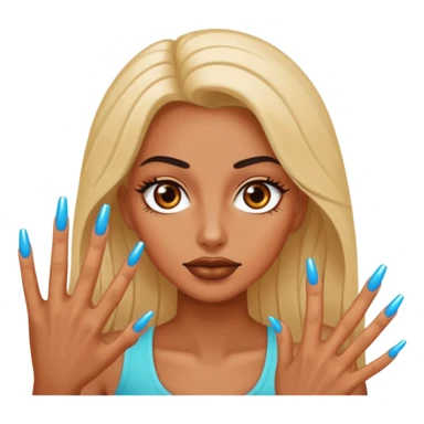 Baddie with long nails  sticker