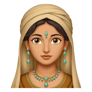 ancient persian woman with earrring sticker