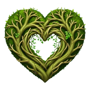 enchanted forest themed heart sticker