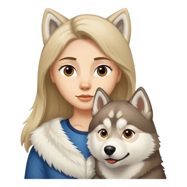Dark blond With husky Siberian sticker
