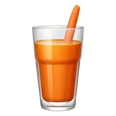 a glass of carrot juice, simple, clear sticker