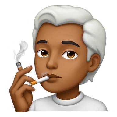 Person smoking sticker