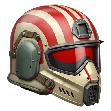 helmet with red stripes inspired by Killa from Escape from Tarkov sticker