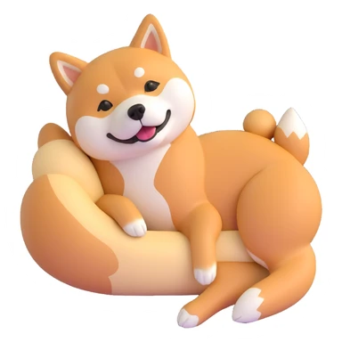 shiba inu relaxing sticker