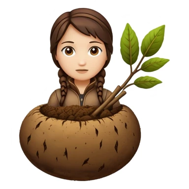 katniss root showing tuber sticker