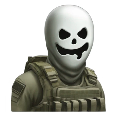 ghost mw2 sticker