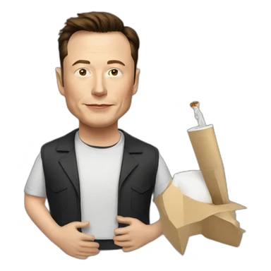 elon musk with joint sticker