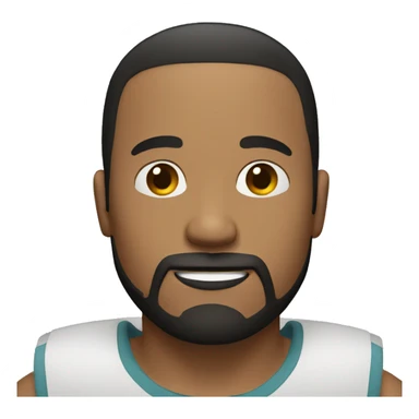 full Man with short black hair and goatee beard sticker