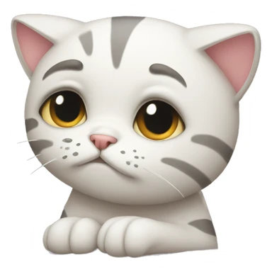 SAD CRYING CAT  sticker