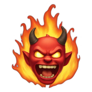 demon fire sticker