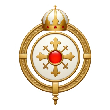 Pope's emblem with a touch of red sticker