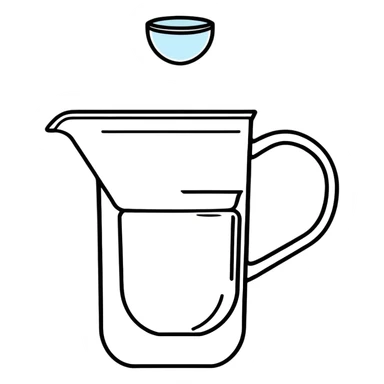 measuring cup for drinks sticker