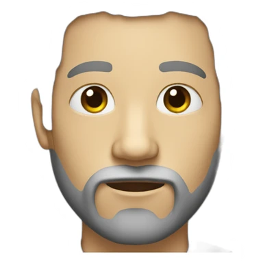 White man with long black Afro hair and short beard sticker