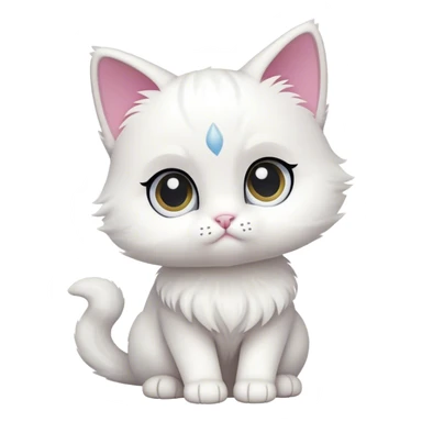 littlest pet shop white cat  sticker