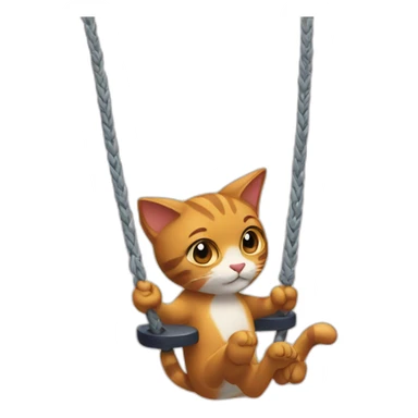 swing cat sticker