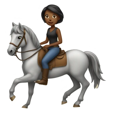 Woman on horse sticker