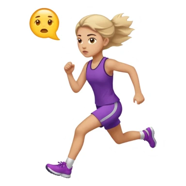 Girl running through my thoughts sticker