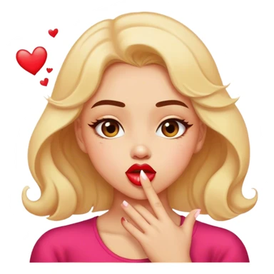 girl blowing kisses sticker